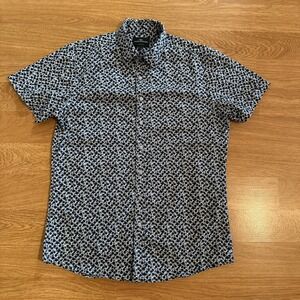 Rodd & Gunn Shirt Men's Medium Sports Fit Short Sleeve Multicolor Geometric